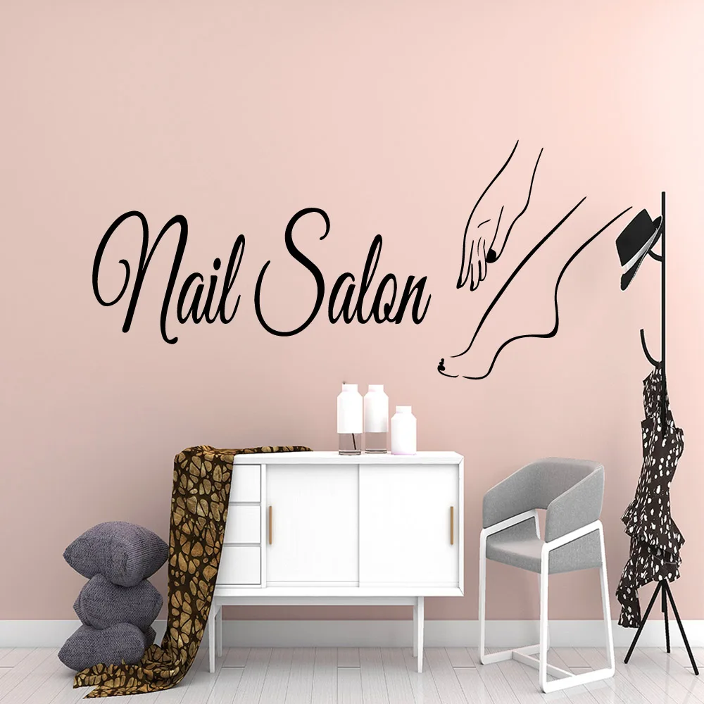 Прекрасный маникюрный салон декоративный стикер водонепроницаемый домашний