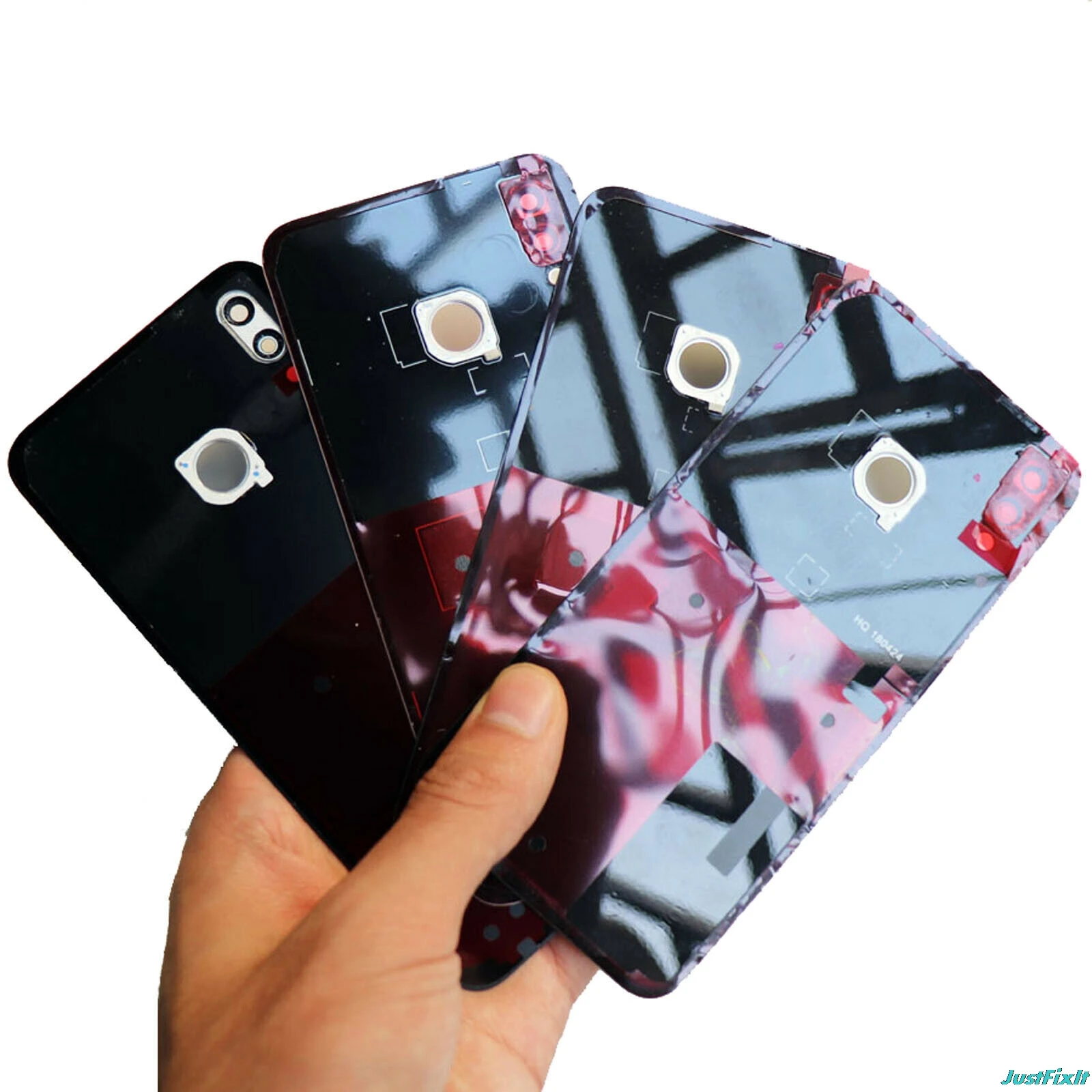 Чехол для huawei P20 Lite чехол батареи Задняя стеклянная панель задней двери с кнопкой