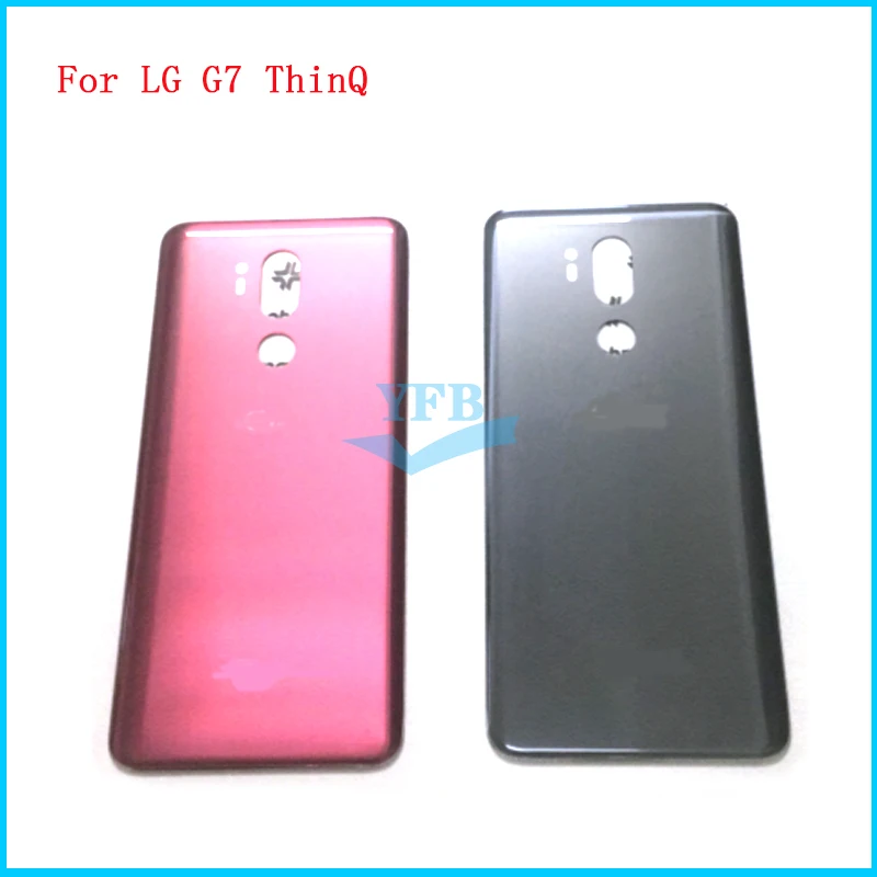 Задняя крышка для LG G7 ThinQ + G710 G710EM корпус стеклянная аккумулятора клейкая наклейка