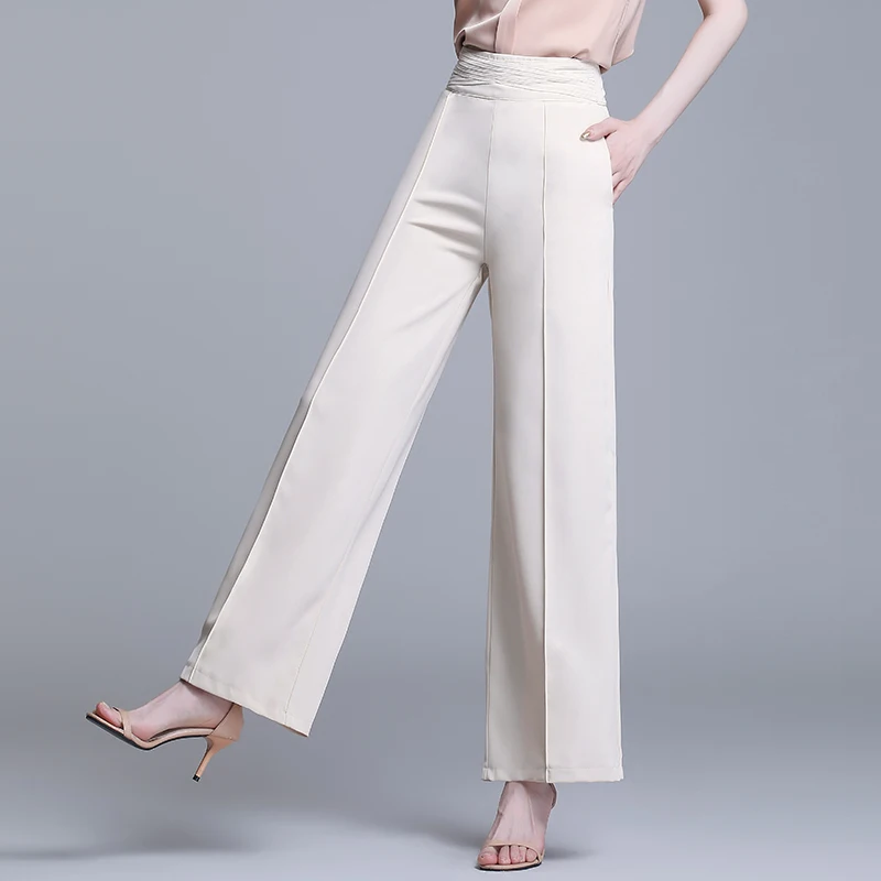 Офисные женские Костюмные брюки с высокой талией для 2021 корейская мода трендовая