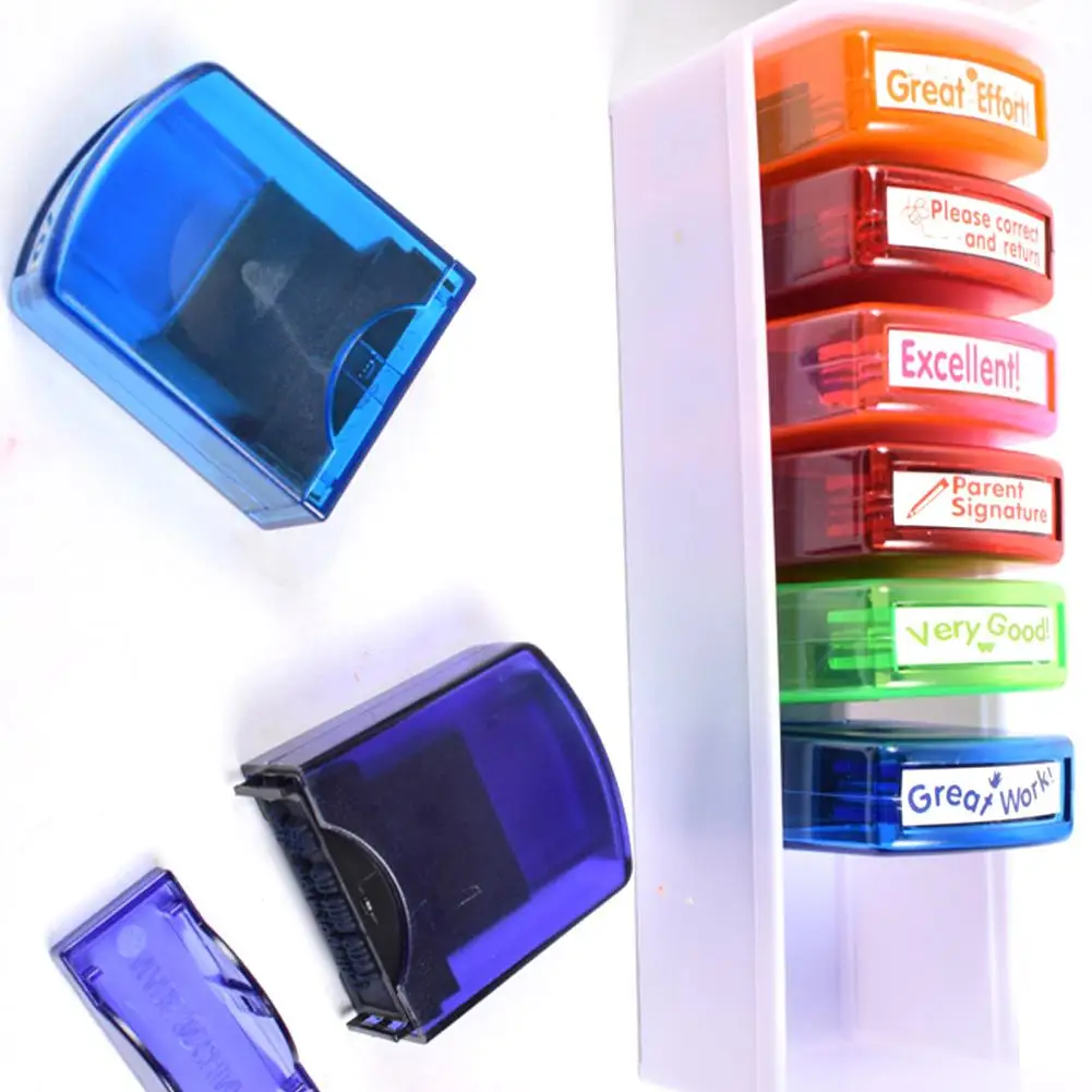 8 шт красочный набор пломб для учителя Прочная печать школы HN PP103|Игрушечные