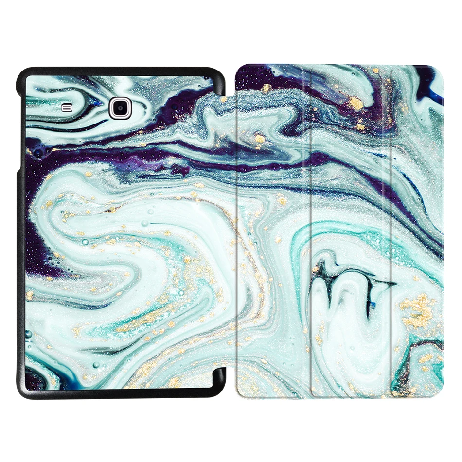 MTT чехол для samsung Galaxy Tab E 9,6 ''T560 T561 SM-T561 T565 Funda откидной трехслойный чехол из искусственной кожи с мраморной текстурой для планшета - Цвет: SS14