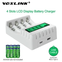 Зарядное устройство VOXLINK, для никель-металлогидридных аккумуляторов 1,2 в, 4 слота, ЖК-дисплей