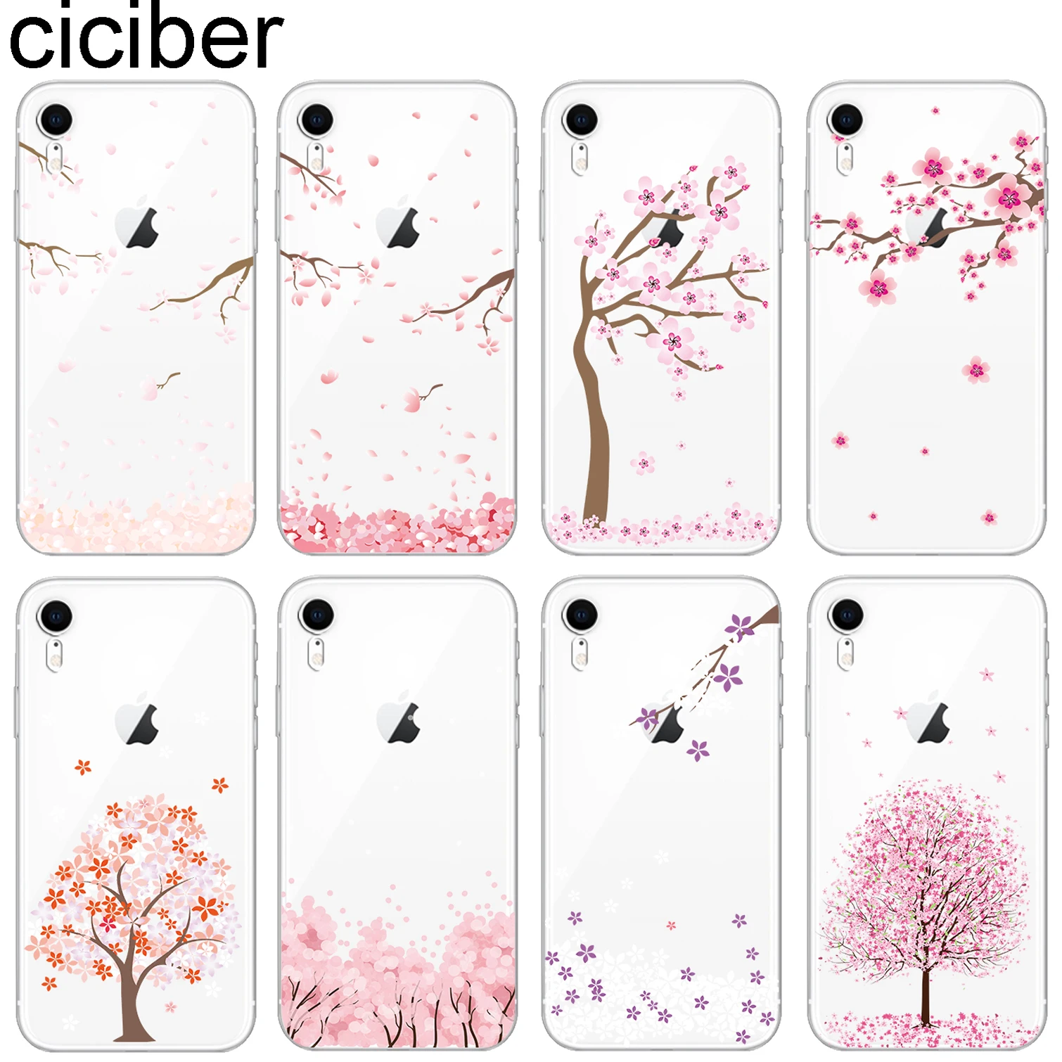 Мягкие силиконовые чехлы cicibers с цветочным рисунком вишневого дерева чехол для