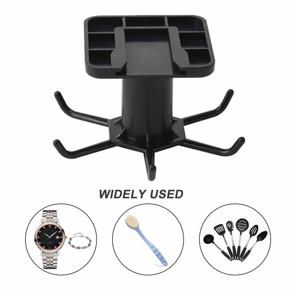 

360 Degrees Rotated Kitchen Hooks Self Adhesive 6 Hooks Home Wall Door Hook Handbag Clothes Ties Bag Hanger Hanging Rack