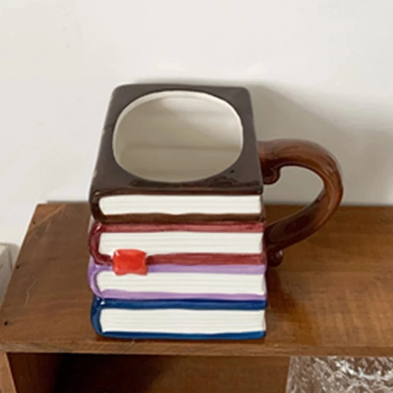 

2022 новый стиль 520 мл креативные кофейные чашки в форме книги с ручкой, персонализированная кружка большой емкости для друзей в качестве пода...