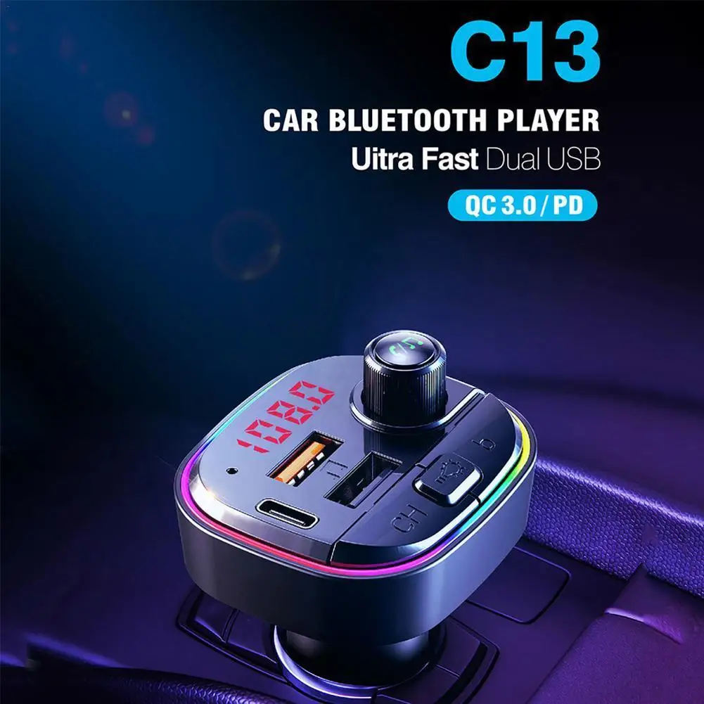 

FM-трансмиттер автомобильный с поддержкой Bluetooth 5,0 и USB-портом