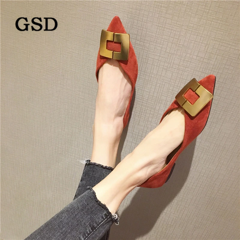 Туфли женские ручной работы из флока элегантные брендовые удобные туфли на