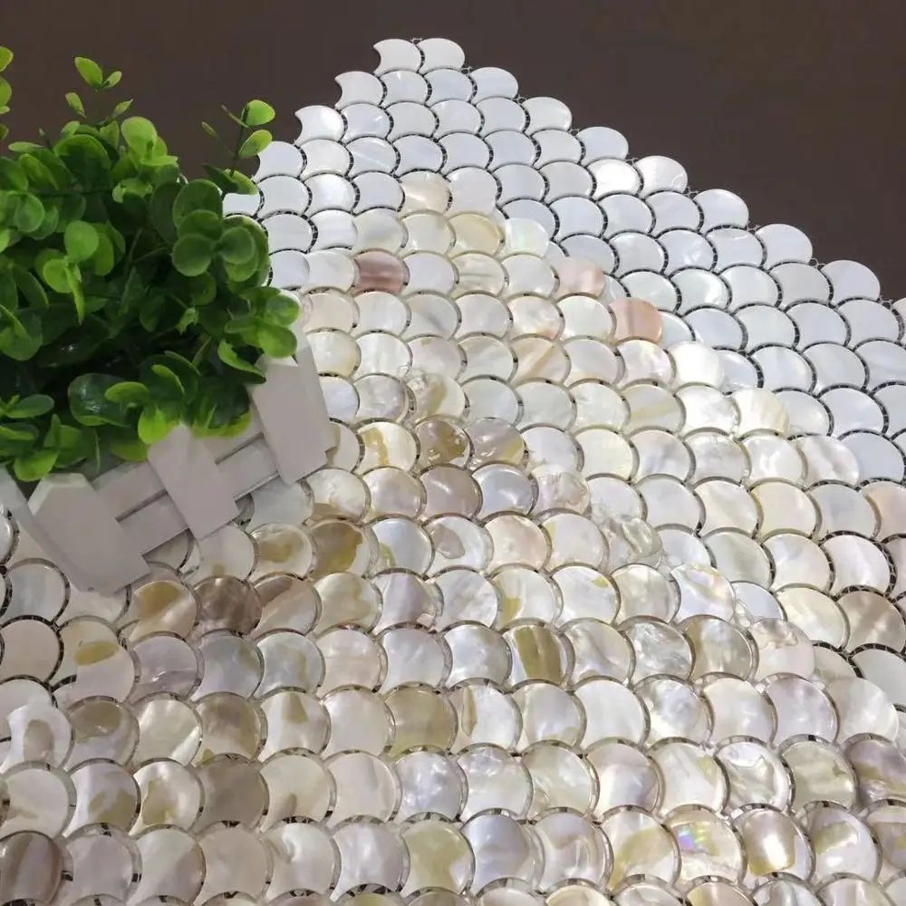 Европейский Веерообразный натуральный жемчуг белая раковина мозаика секретная