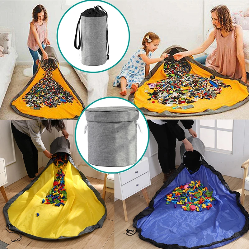 

Portable Kids Toy Storage Bag Multifunctional Toys Clean-up Organizer Storage Kids Toy Bag Basket Integrated Waterproof Storage