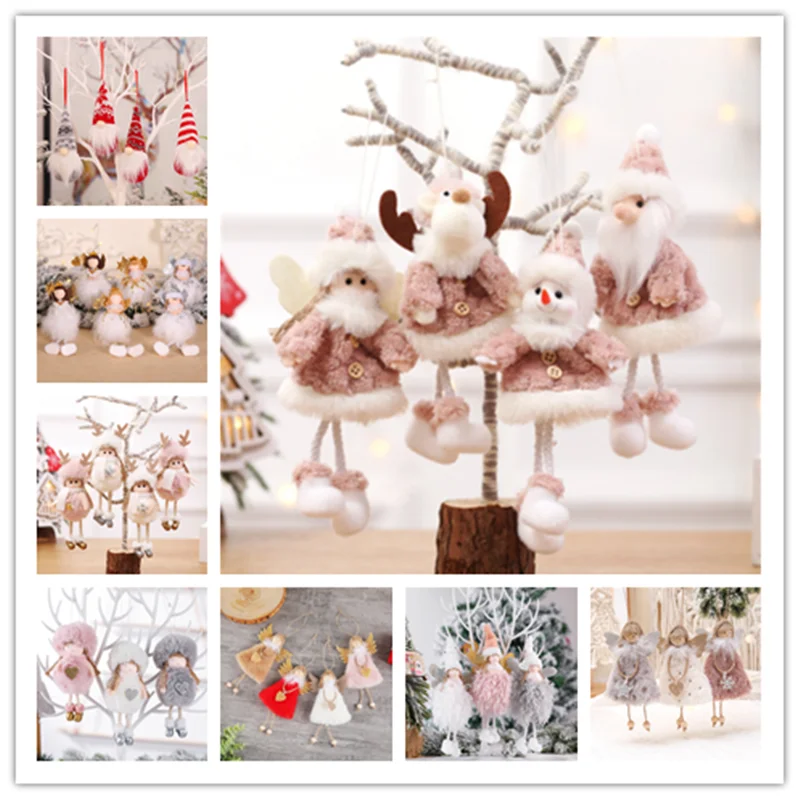 

Christmas Angel Doll Pendant Merry Christmas Decor for Home Christmas Tree Ornament Xmas Gifts Navidad 2021 New Year Navidad