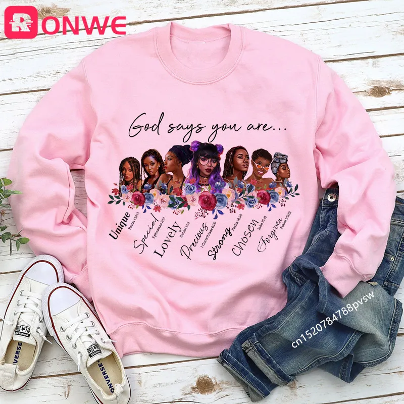 Женский зимний флисовый свитшот с надписью you are black girl is beautiful magic | Женская одежда