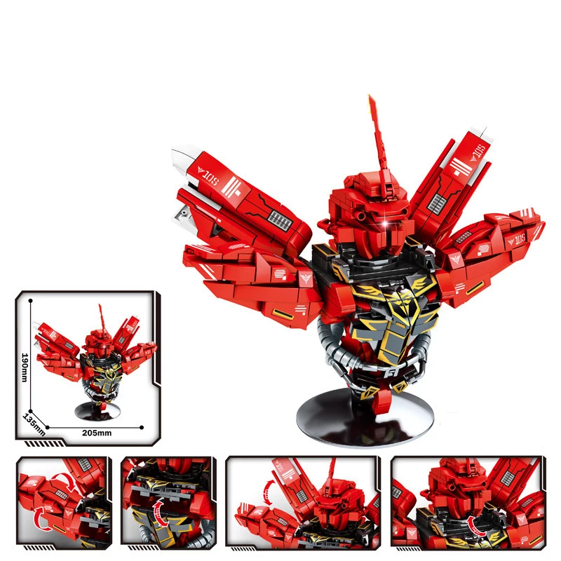 Трансформеры Робот воин бюст украшение голова скульптура креативные собранные