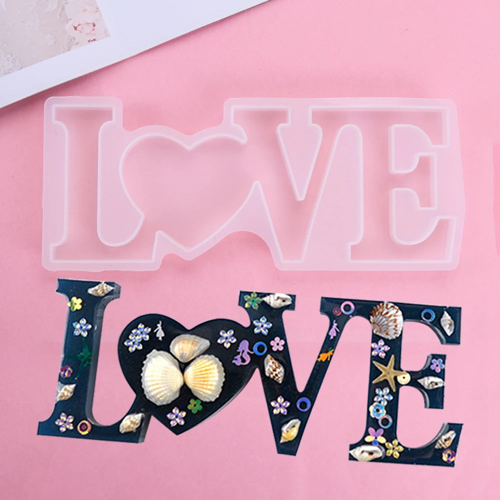 1 шт. дома/Любовь/семейная с буквами украшением в виде кристаллов силиконовой