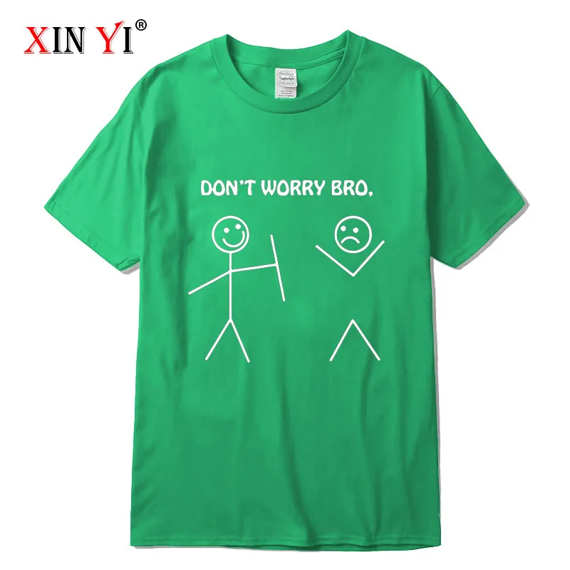 XINYI Men's T-shirt 100% cotton high quality casual Funny design print men T shirt knitted mens t-shirt tee shirts tops | Мужская