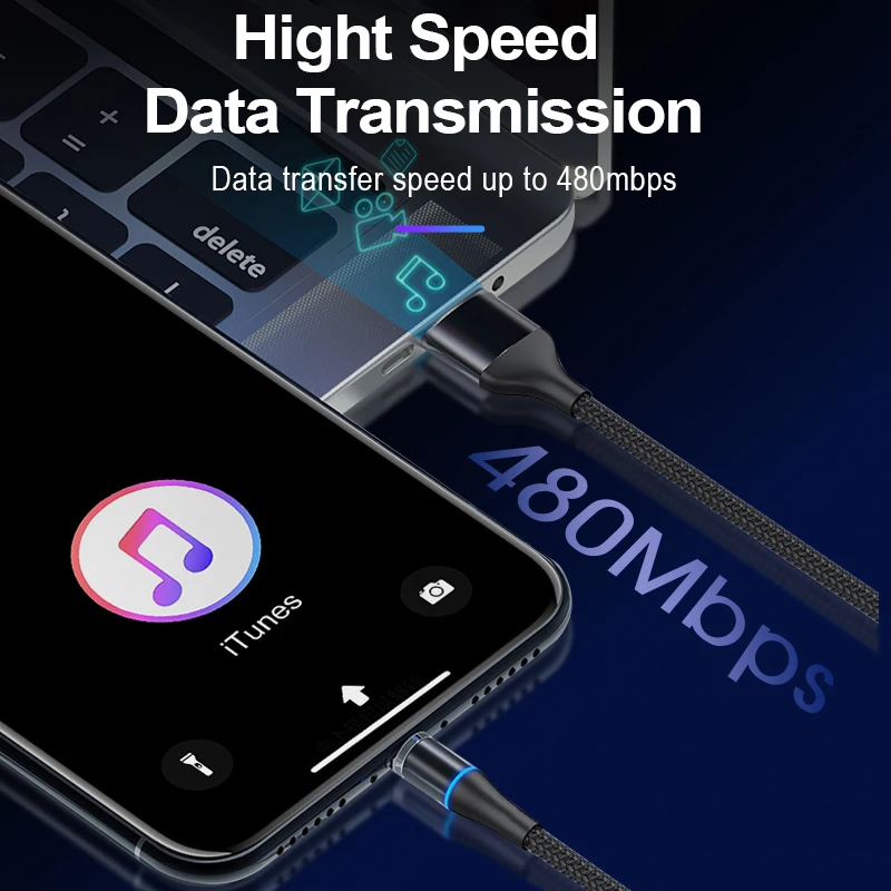 Магнитный USB-кабель для Iphone Samsung Huawei Android быстрая зарядка Универсальный Micro типа C |