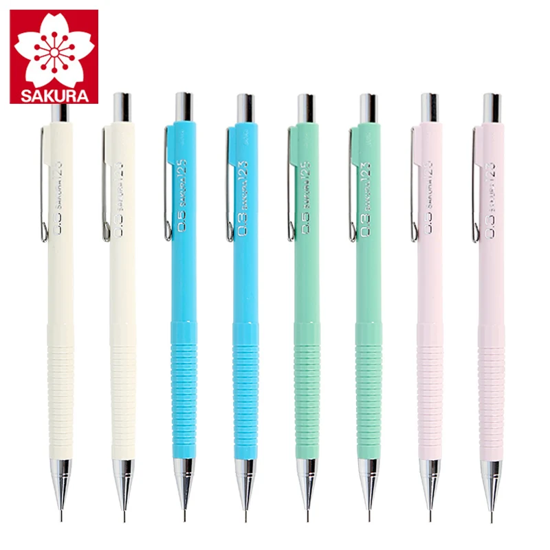 

SAKURA Macaron Mechanical Pencil 0.3/0.5mm Anti-breaking Lead Comic Writing Design Hand-painted Pencil for Students