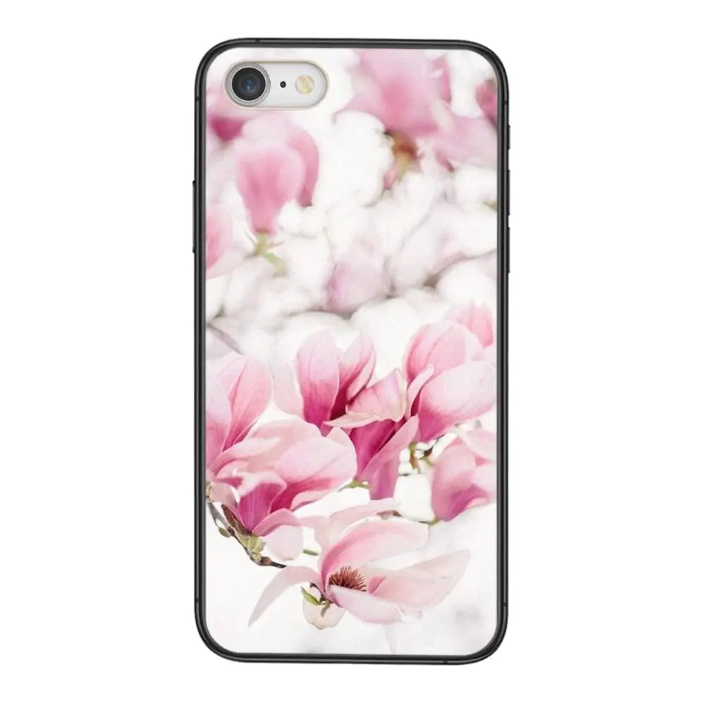 Аксессуары для телефона милый цветок магнолии популярный чехол iPhone 11 12 Mini Pro 5 5S SE