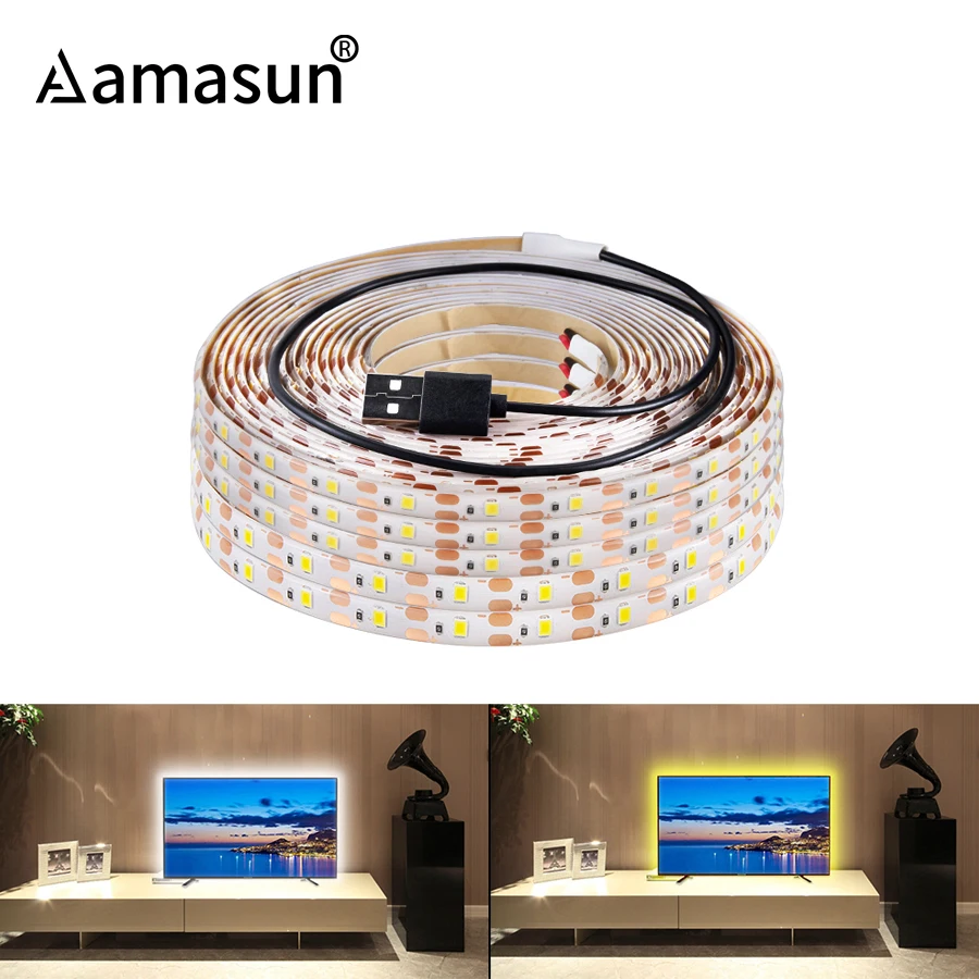 Светодиодный Ночной светильник 5 в под кроватью 50 см м USB светодиодный