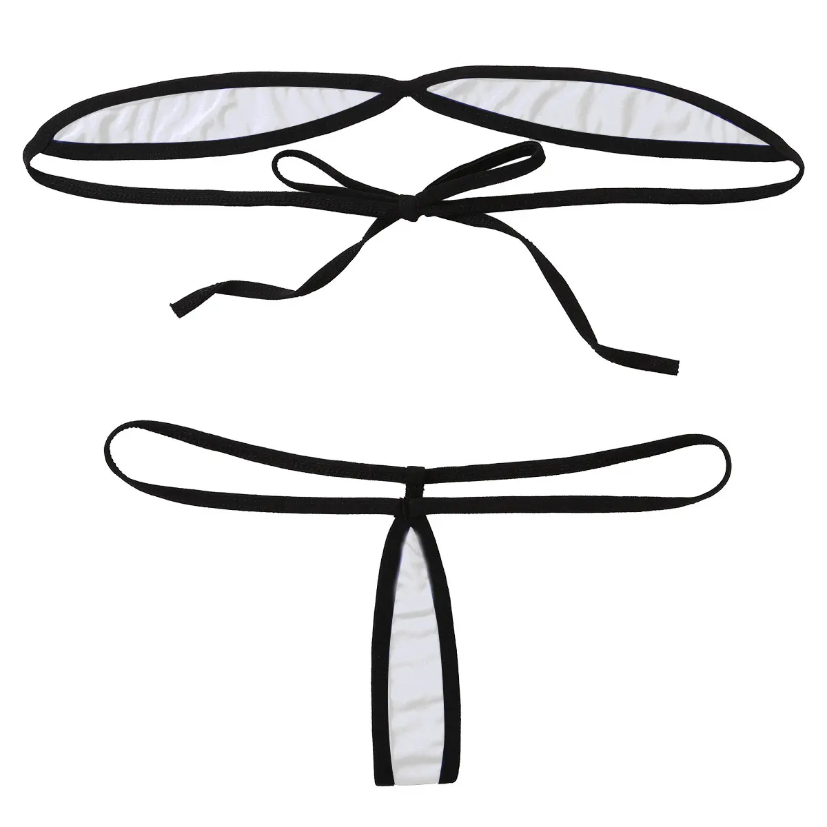 Комплект нижнего белья женский пикантная ночная рубашка микро бикини без