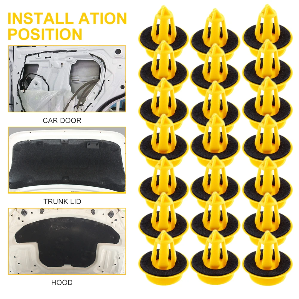 

HOT SALE 50PCS Auto Door Trim Panels Fastener Clips Car Plastic Fixed Clip For Lada Kalina Granta Priora Niva Largus Wholesale