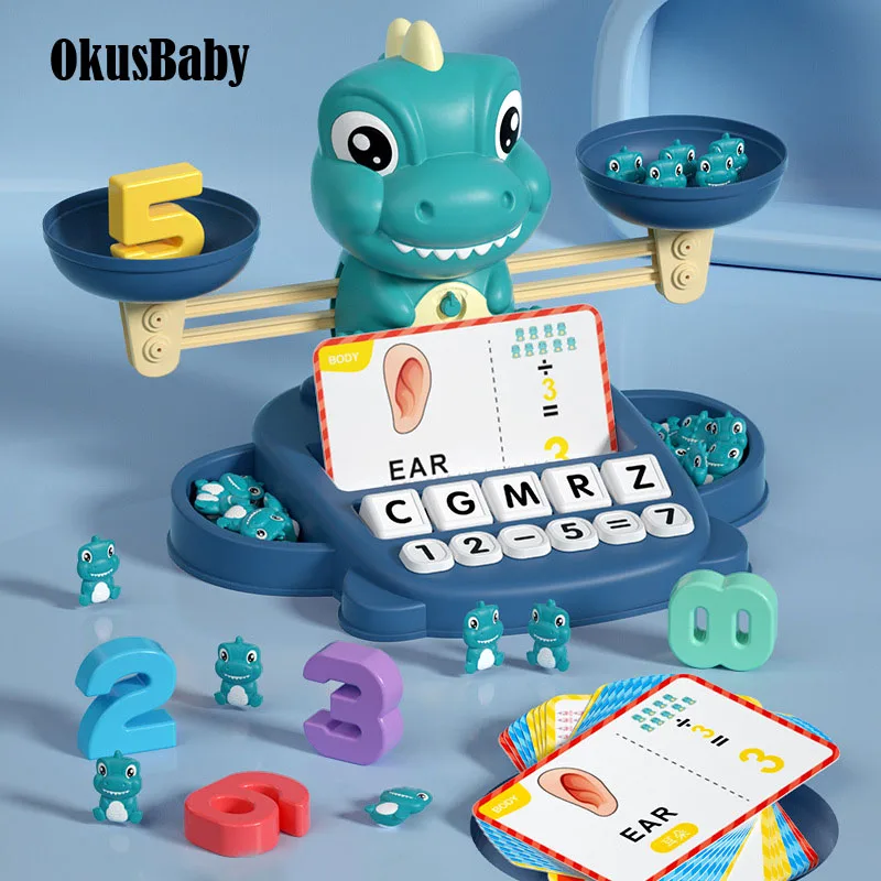 

Весы с единорогом, детская игрушка, Математическое и логическое мышление, тренировочная игра, интерактивный динозавр, образовательные цифровые весы