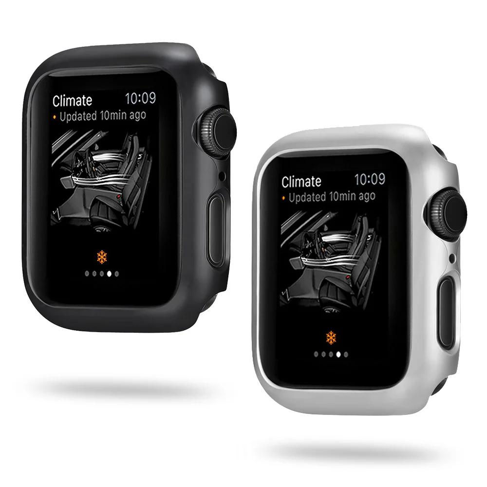 PC защитный чехол для Apple Watch Series 5 4 3 2 38 мм 42 мм 40 мм 44 мм Защита бампера для iWatch 4 3 крышка рамы