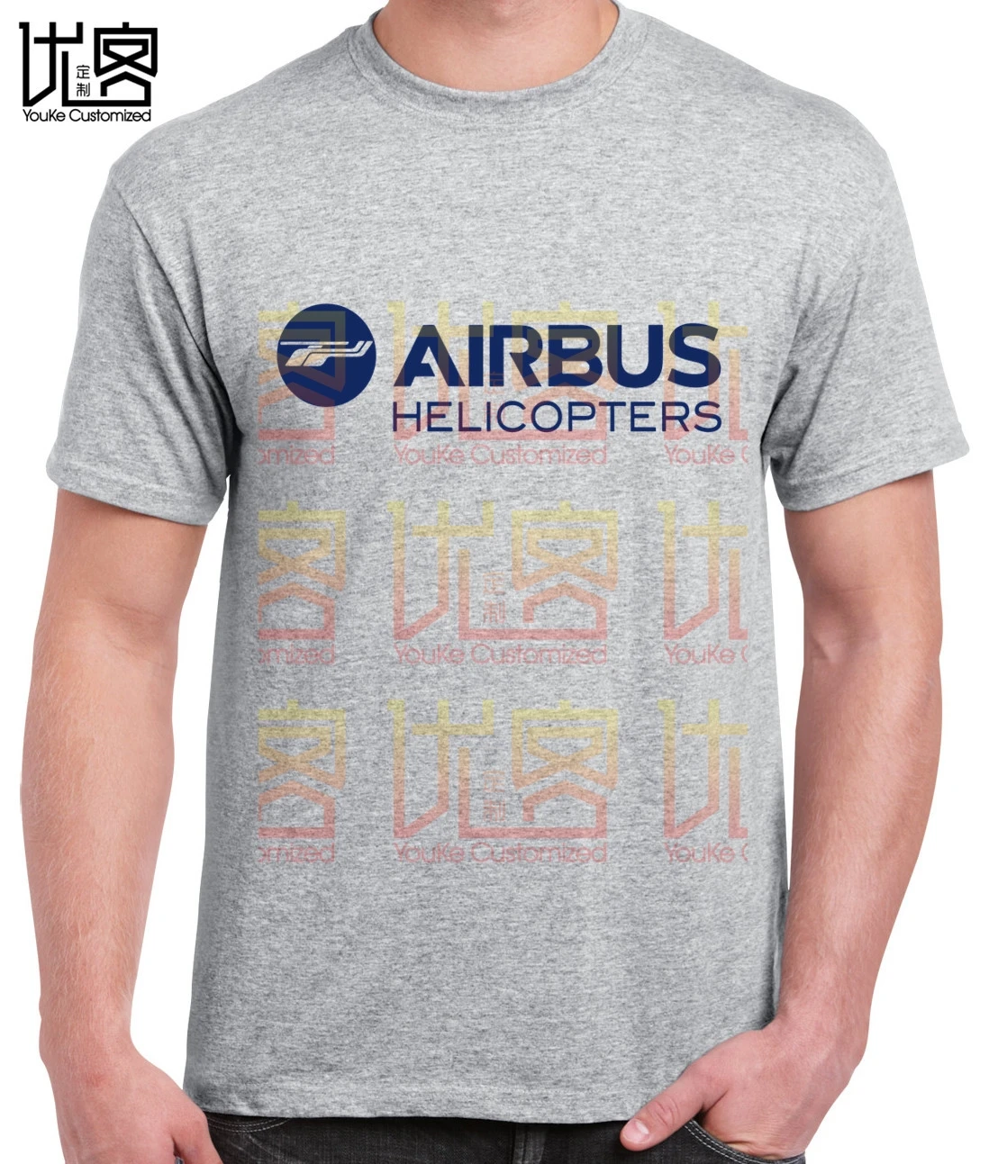 Airbus вертолеты логотип 2014 Футболка Топ Чистый хлопок Мужская футболка новый