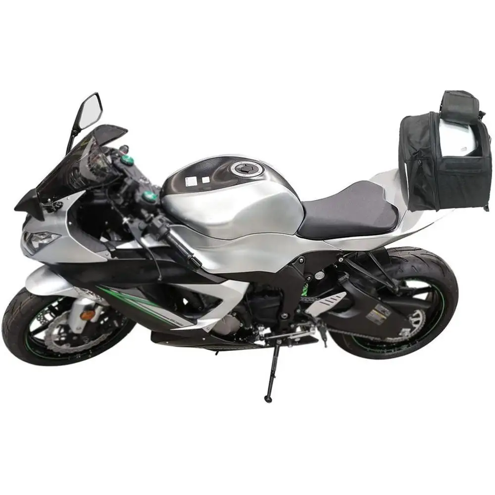

Motorcycle Setting Bag Carbon Fiber Pattern Saddle Bag Side Bag Riding Tail Bag Can Be Put On Helmet Hanging Bag
