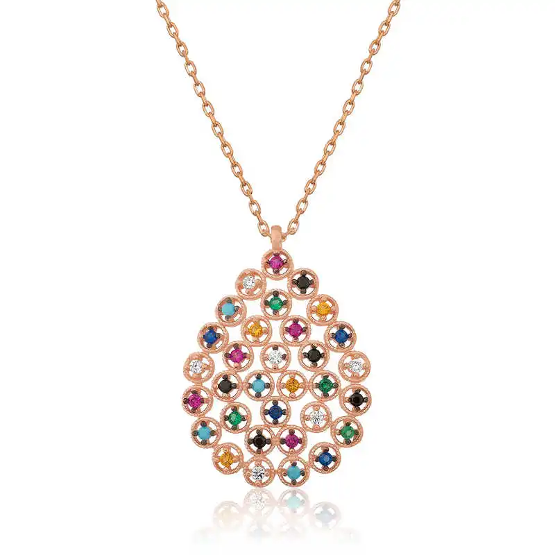 

Real Silver 925 Jewelry Silver Color Cubic Zirconia Drop Necklace