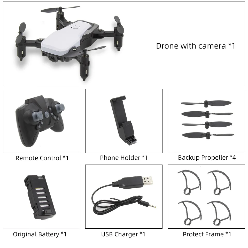 Lanbird мини Радиоуправляемый Дрон с камерой FPV Wifi Пульт дистанционного управления Квадрокоптер мини игрушка Дети Дроны для начинающих Вертолет vs E61 S9W - Цвет: 606 white