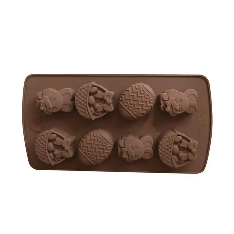 

Easter Egg Rabbit Molds Nonstick Silicone Candy Chocolates Moulds DIY Soap Mold for Home Kitchen (Chocolate)