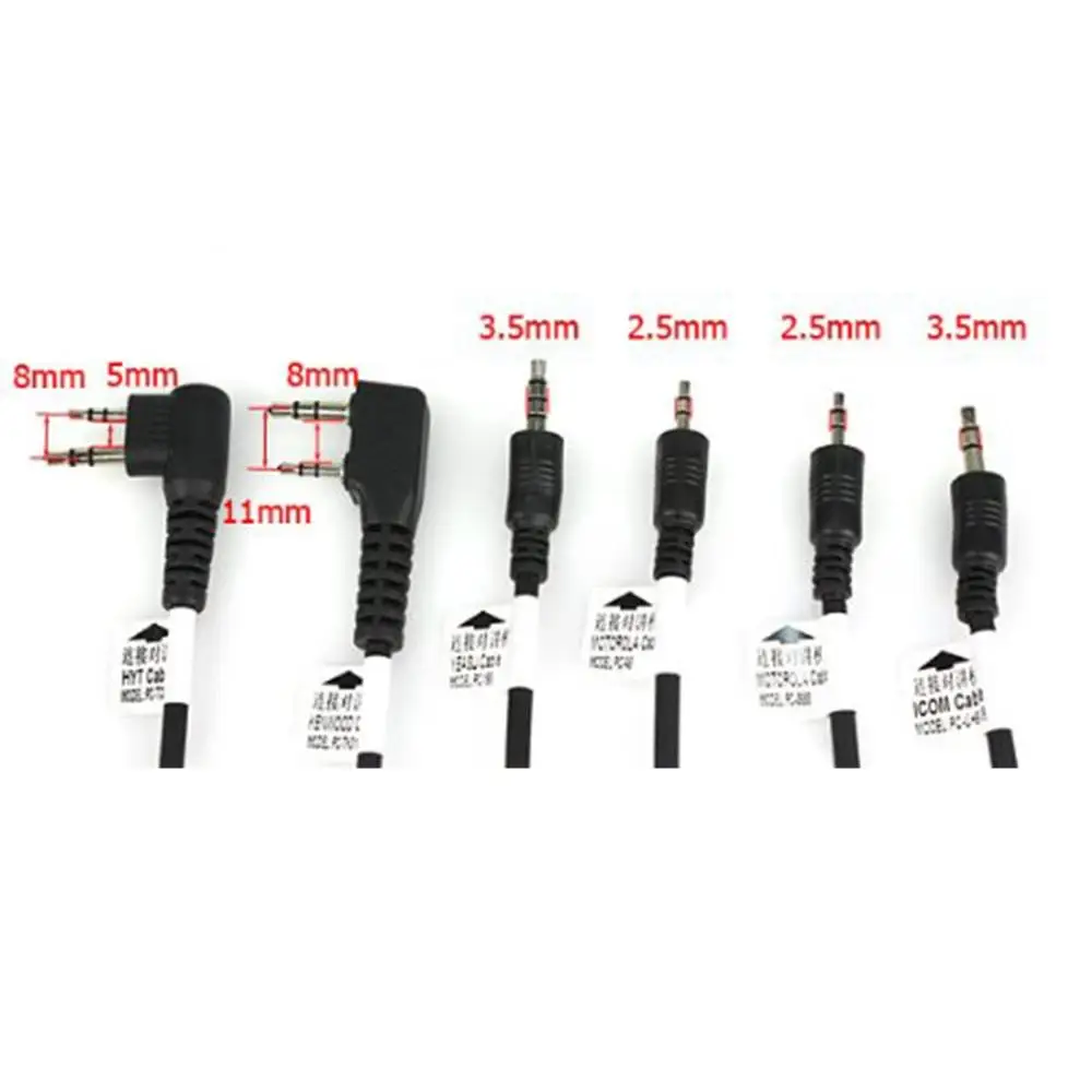 Черный USB-кабель Retevis 6 в 1 для программирования Motorola HYT ICOM BAOFENG PUXING KENWOOD YAESU