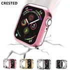 Чехол для Apple watch series 6 se 5 4 3 44 мм 40 мм, гибкий силиконовый чехол из ТПУ с покрытием для iwatch, аксессуары для apple watch