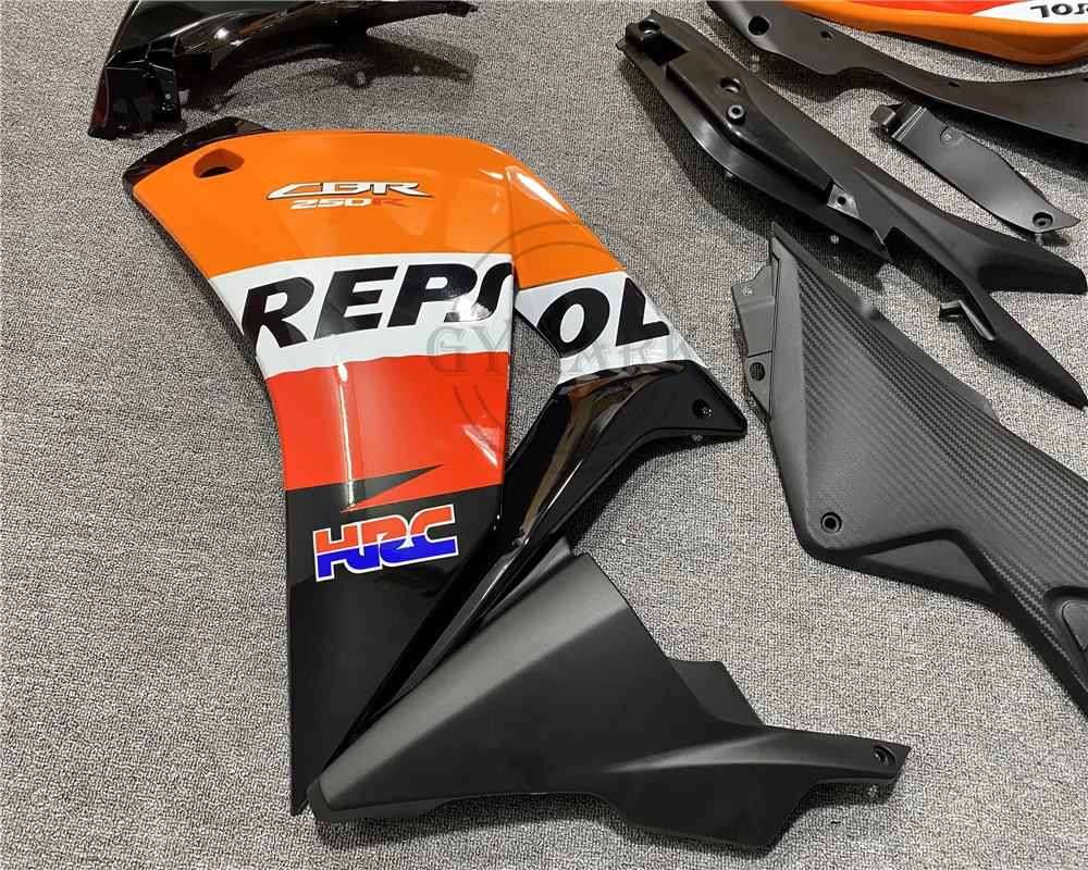 Подходит для HONDA CBR250RR CBR250 RR 11 12 13 14 комплект обтекателей репсола корпуса CBR250R 2011 2012
