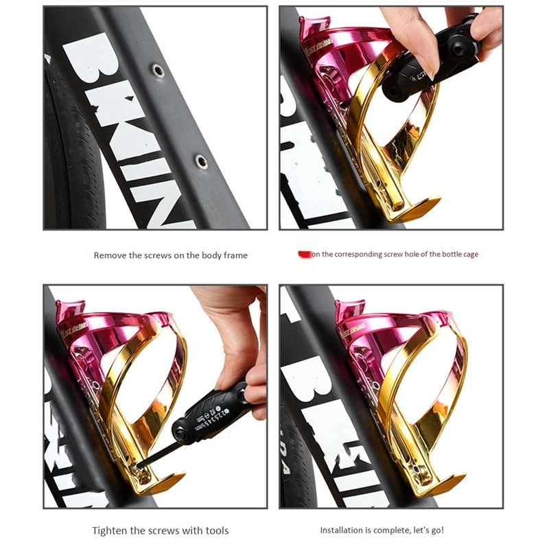 

WEST BIKING Bicycle Bottle Cage Electroplating Rainbow MTB Bike Water Cup Holder Water Bottle Bracket Riding Equipment