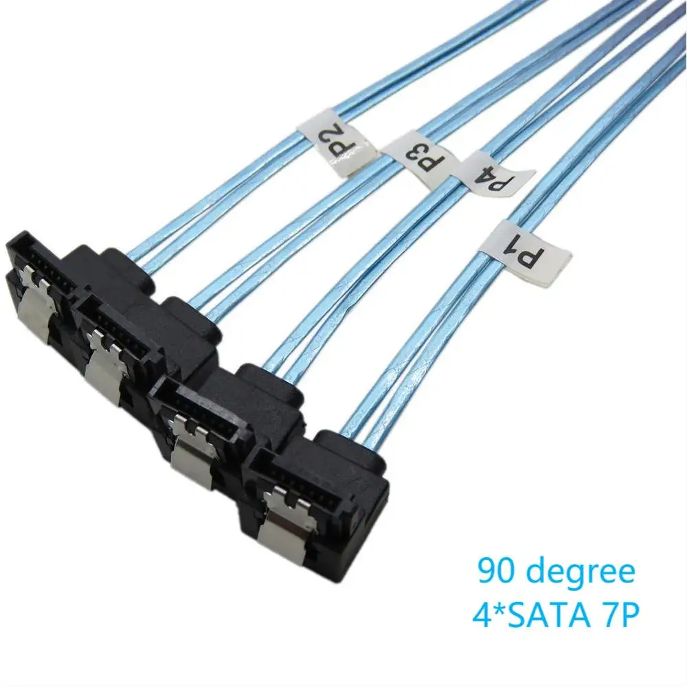 SAS sata USB-кабель с вилкой Mini SFF-8087 36P до 4 угла SATA 7P мужские соединитель кабеля 12 Гбит/с