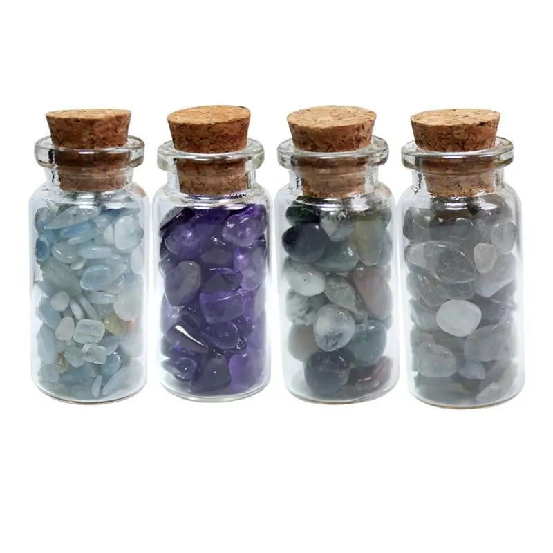 4 шт. креативные стеклянные банки с гравием пробковые Стопперы уникальная