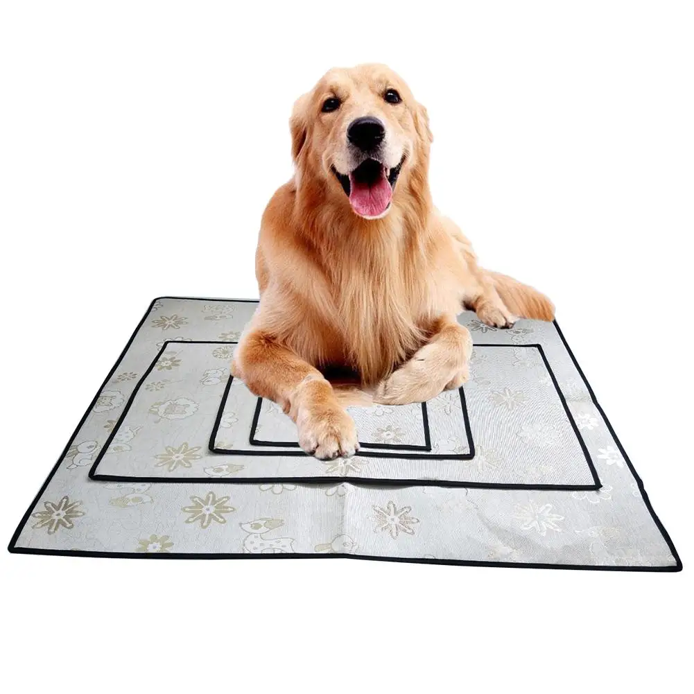 1 шт. Шелковый охлаждающий коврик с цветочным принтом для автомобиля собаки кошки