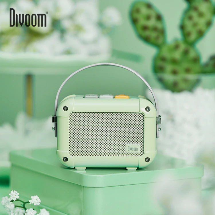 Отличный Divoom Macchiato Bluetooth беспроводной динамик маття зеленый металлический радио открытый портативный ручной музыкальный плеер сабвуфер