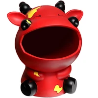 statues home office storage cute cow resin desk decoration sculptures figurines for interior room ornaments home decor art craft