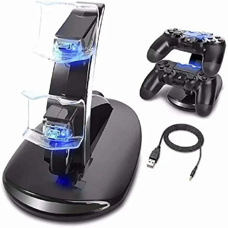 

for PS4 Controller Charger Dual USB Fast Charging Station for PS4 /PS4 Pro / PS4 Slim Controller Charging Docking Station Stand