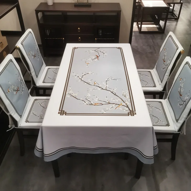 

Chinese Style Table Cloth Art Cotton Waterproof Table Cloth Rectangular Modern Minimalist Toalha De Mesa Home Textile EB50ZB