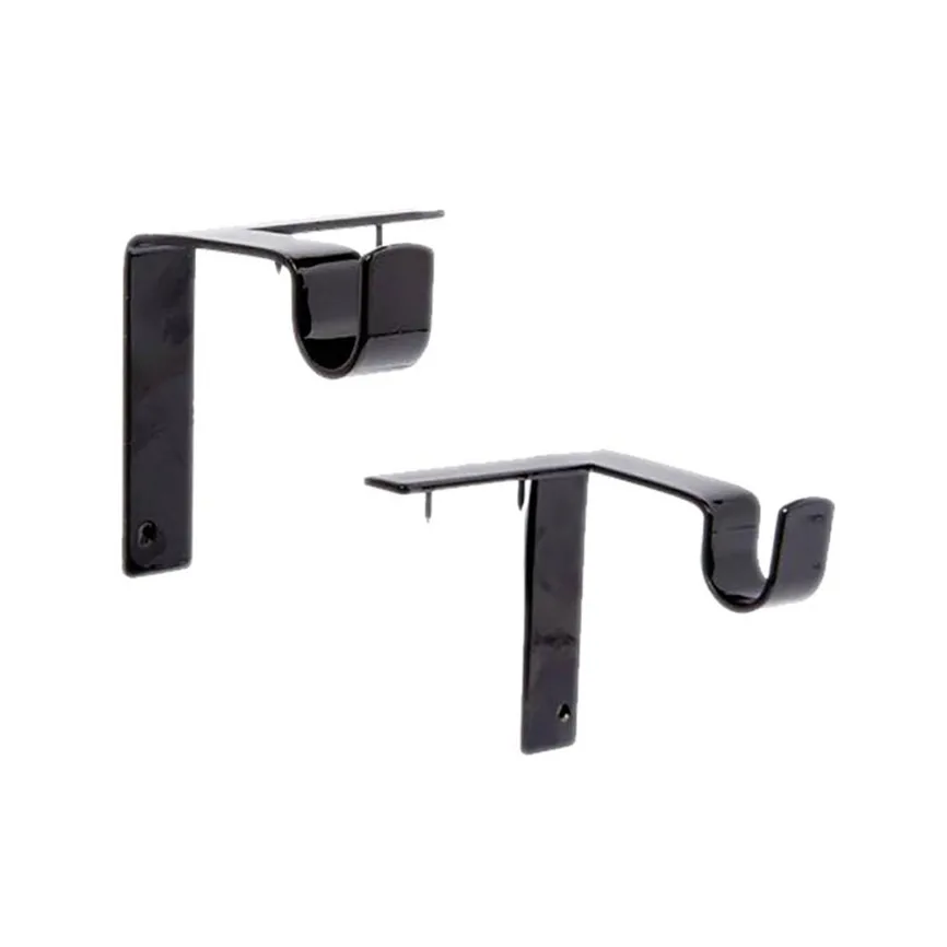 1 Pair Curtain Rod Bracket Single Hang + Center Support Into Window Frame | Дом и сад