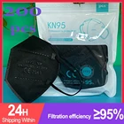 Маска FFP2 черная с фильтром, 200 шт.