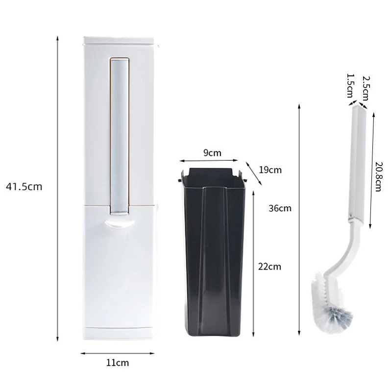 

Narrow Trash Can Toilet Brush Set Bathroom Plastic Waste Bin Dustbin Kitchen Garbage Bucket Trash Bin Household Cleaning Tools