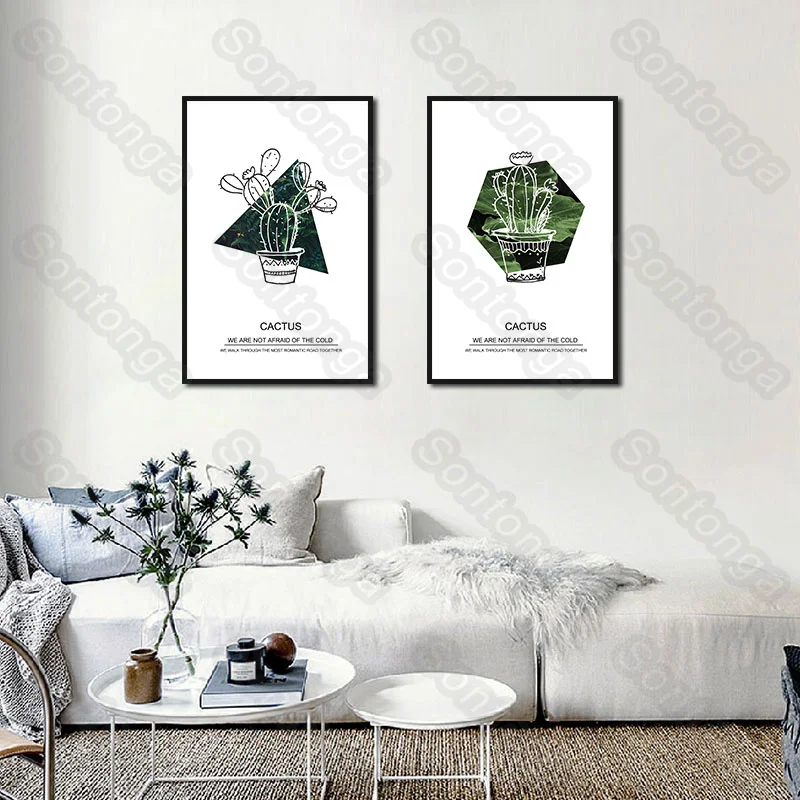 

Green Plant Art Art Poster Simple Modern Home Decoration Wallpaper Living Room Tv Background Wallpaper Seamless Custom Mural