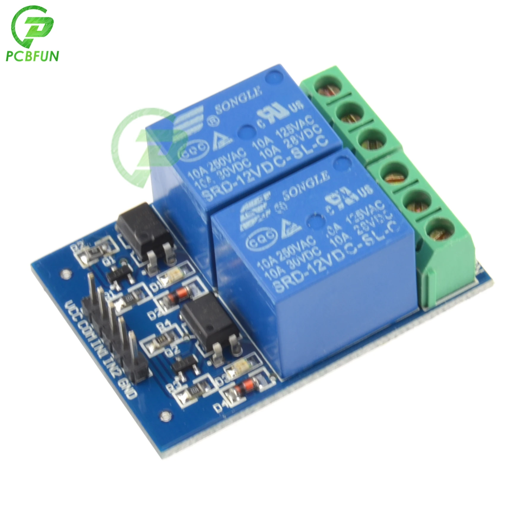 12V 2CH Relay Module Board Anti-jamming with EL817 Optocoupler 100,000 times For PIC AVR DSP ARM For Arduino Microcontroller I/O