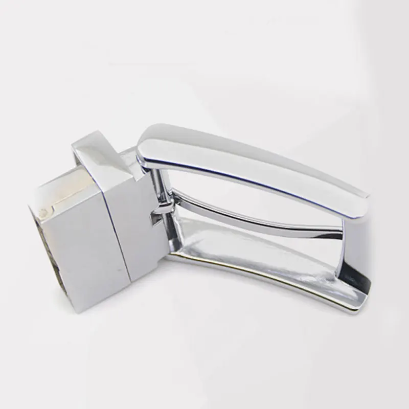 1PC 35mm Metal Men Belt Buckle Clip Rotatable Bottom Single Pin Half DIY Replacement Gray Silver Craft Strap |
