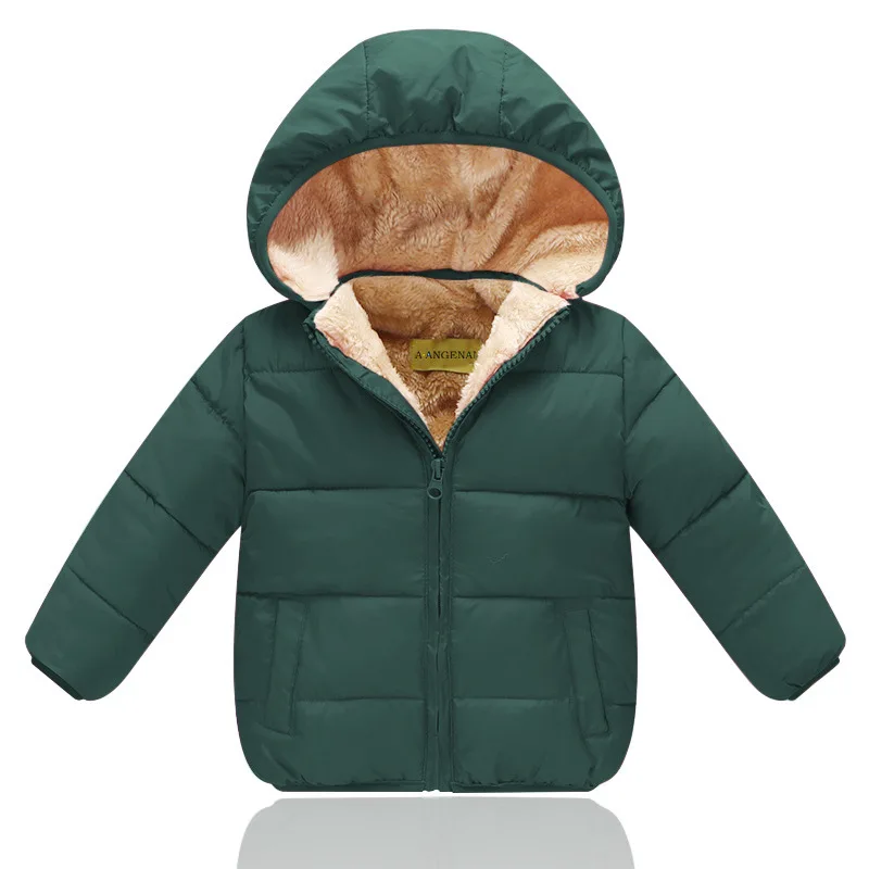 

Fleece Winter Kids Jackets For Girls Boys Warm Thicken Velvet Parkas Jacket Children Coat Baby Outerwear Infant Overcoat